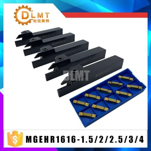 Tool Holder Set External Grooving Turning Lathe Bar MGEHR1616-1.5 MGEHR1616-2 MGEHR1616-2.5 MGEHR1616-3 MGEHR1616-4