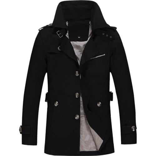 New 2018 mens jacket plus size M-5XL long coat