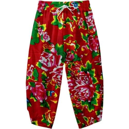 2021 New 3D Print Northeastern China Big flower pants Women/Men Spring High Street Anime Trousers Casual Pants Sweatpant