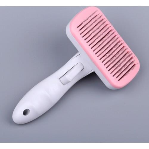 2021 New Pet Supplies Cat Comb to float Dog Clean and Grooming Needle Comb One-key Dehairing Comb Cat and dog supplies