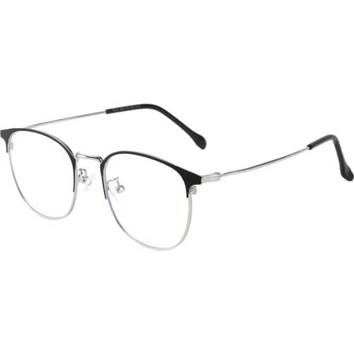 Metal frame with brows High Quality Blue Ray Blocking Computer Reader Progressive MultiFocal Lens Reading Glasses women men uni