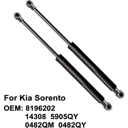 Tailgate Gas Spring Strut Lift Cylinder Support 8196202 14308 5905QY 0482QM 0482QY for Kia Sorento 2003 to 2009 （pack of 2