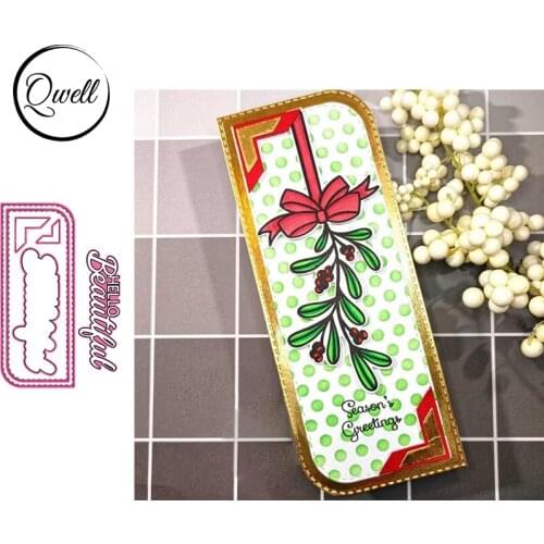 QWELL Fillet Slimline Hello Beautiful Words Outlines Metal Cutting Dies DIY Craft Paper Cards Making Template 2020 Scrapbooking