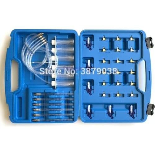 Diesel Common Rail Injector Flow Meter With 24 Adaptors Fuel Line Test Tester /Diagnosis Tool Set 6 injectors tested together