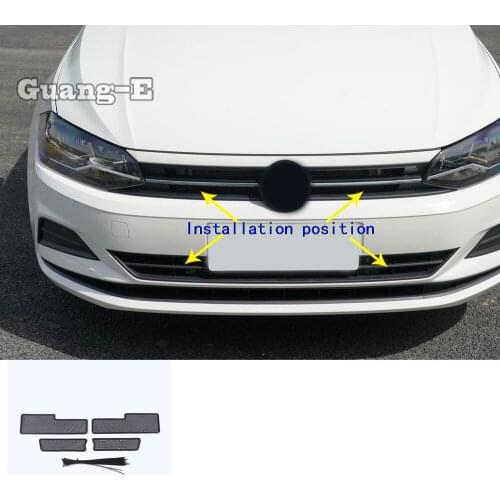 Car Styling Grille Grill Insect Prevention Net Trim Front Defend Insects For Volkswagen VW Polo Hatchback 2019 2020 2021 2022