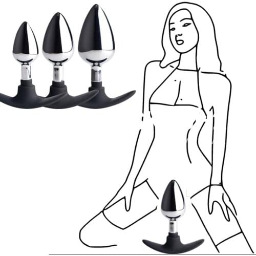 3 Sizes for Men and Women Sexules Toys Sex Anal Toys Anchor Metal Silicone Base Anal Plug Toys for Adults 18 Sex Shop