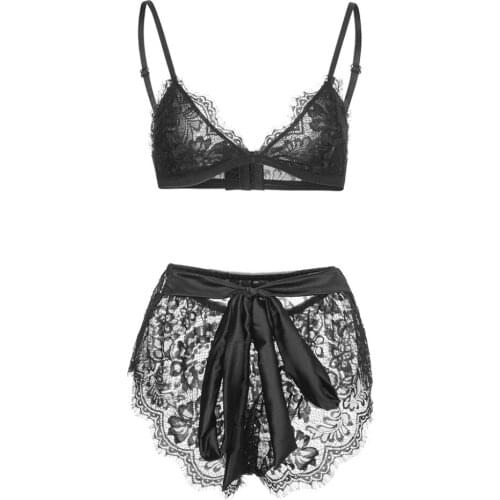 Sexy micro bikini Transparent Lace Lingerie Set Women Lace Bra and Panty Set Sexy Lingerie Underwear Set 2 piece sets #15
