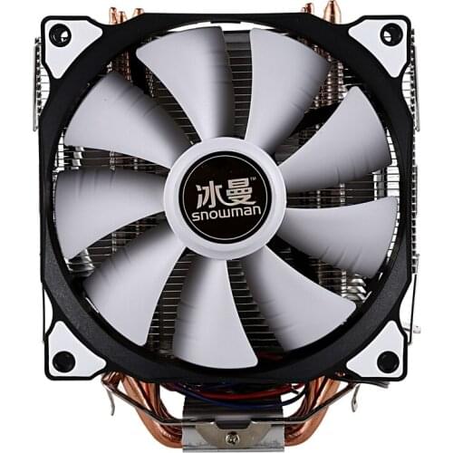 SNOWMAN CPU Cooler Master 5 Direct Contact Heatpipes freeze Tower Cooling System CPU Cooling Double Fan with PWM 2 Fans