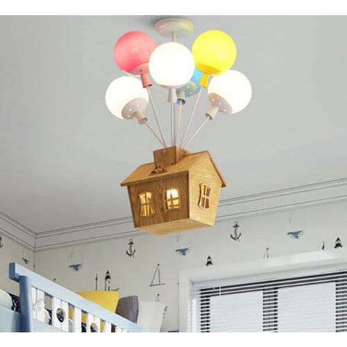 Modern LED Childrens chandelier lighting Novelty Colorful balloons pendant lamp child bedroom fixtures Nordic hanging lights