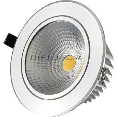 Dimmable LED COB Spotlight Ceiling lamp AC85-265V 3W 5W 7W 9W 12W 15W Aluminum recessed downlights round Led Spot Light
