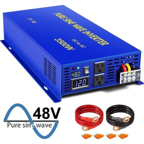 XYZ INVT 3500w Power Converter Pure Sine Wave Inverter 12v 24v 36v 48v dc to ac 110v 120v 220v 230v 240V for Power Failure