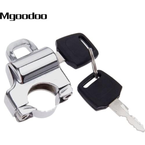 Mgoodoo Universal Motorcycle Helmet Lock 22mm Handlebars Helmet Security Lock with 2 Keys Motor 7/8"22mm Handlebars