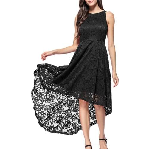 Six Color Sexy Lace Party Dress Women Tank Solid O-Neck Sleeveless Panelled Long Club Dress Fashion Vestidos 2019 Summer