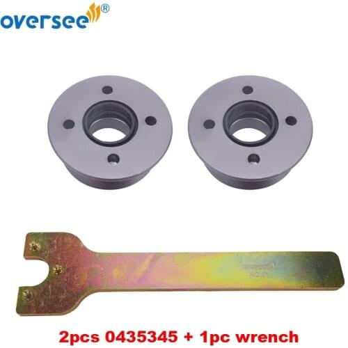 0435345 End Cap Assy with Seals For Johnson Evinrude OMC Outboard Motor 60-300hp 1991 & Up 435345 with Wrench