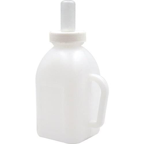 1 Pcs 1L Cow Drinking Milk Bucket Bottle Horizontal Feeding Tools with Nipple Calf Nursing Bottle Replacement Rearing Drinker