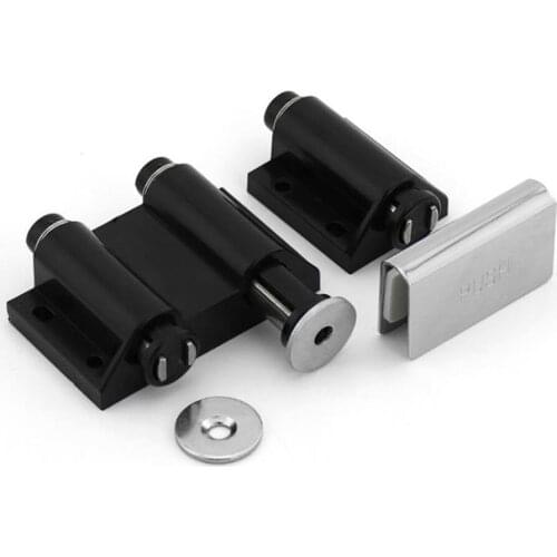 1Pcs Black Single/Double Door Rebounder Hidden Cabinet Door Touch Door Stopper Damping Wardrobe Cabinet Rebounder