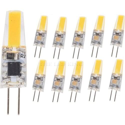 10pcs/lot Dimmable LED G4 COB Lamp Bulb 6W 10W AC/DC 12V 220V COB SMD LED G4 Dimmable Lamp replace Halogen Spotlight Chandelier