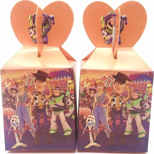 12/24/36/48 pcs/lot Toy Story Paper Candy Boxes Cartoon Happy Birthday Decoration Theme Party Supply For Kids Party Supplies