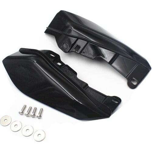 2x Motorcycle Black /Chrome Mid-Frame Air Deflector For Harley Electra Glide Road Glide FLTRX Street Glide FLHX FLHR
