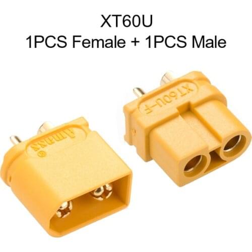 2PCS Amass XT60U Male Female Connectors Plug RC Lipo Battery Charger Parts