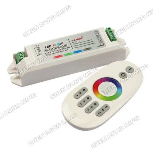5set/lot 2.4G RGBW Touch pannel LED controller 12V/24V 24A Wireless Finger touch ring Remote for led strip/bulb/downlight