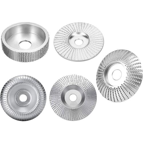 5Pcs Bore 16mm Wood Grinding Polishing Wheel Rotary Disc Sanding Wood Carving Tool Abrasive Disc Tools for Angle Grinder
