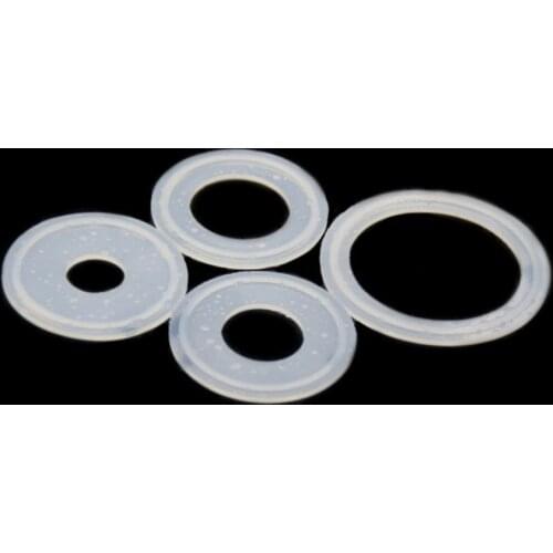 5pcs Sanitary Silicon Sealing Gasket Strip Flat Ring Fit 1/2" 3/4" 1" 1.5" 2" 2.5" 3" 3.5" Tri Clamp