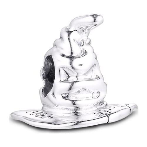 Charms fits for Necklaces Bracelets Sorting Hat Beads 100% 925 Sterling-Silver-Jewelry Free Shipping