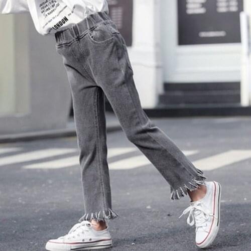 Girls Jeans Bell-bottom Pants 2021 Spring New Childrens Clothing for Jeans Slim Girls Trousers Summer Autumn Pants