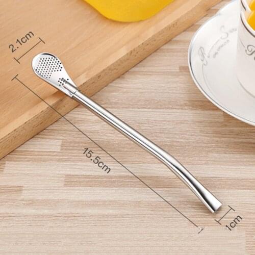 Stainless Steel Drinking Straw Filter Handmade Herb Mate Tea Light bulb Gourd Washable Practical Tea Bar Accessories Tool parts