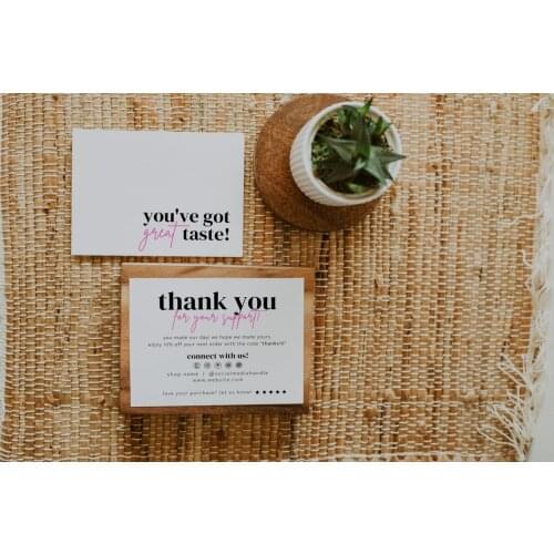 EDITABLE Business Thank You Card Printable Thanks For Your Purchase Card Small Business Package Insert Card