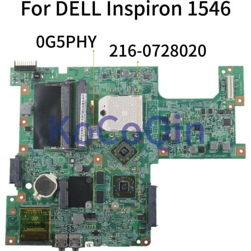 KoCoQin Laptop motherboard For DELL Inspiron 1546 Mainboard CN-0G5PHY 0G5PHY 08267-1 216-0728020