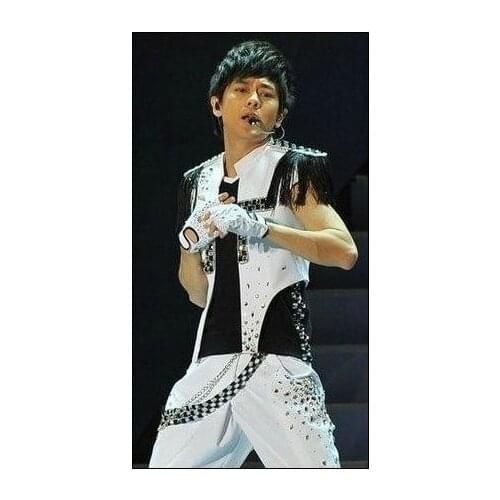 Bar Stars ds costume Male Fashion Diamonds White Waistcoat set Stage wear Nightclub male singer dancer performance costumes