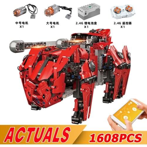 MOULD KING 20005 High-Tech Toys The APP RC Motorized Walking Tank Model Assembly Building Blocks Bricks Kids Christmas Gifts