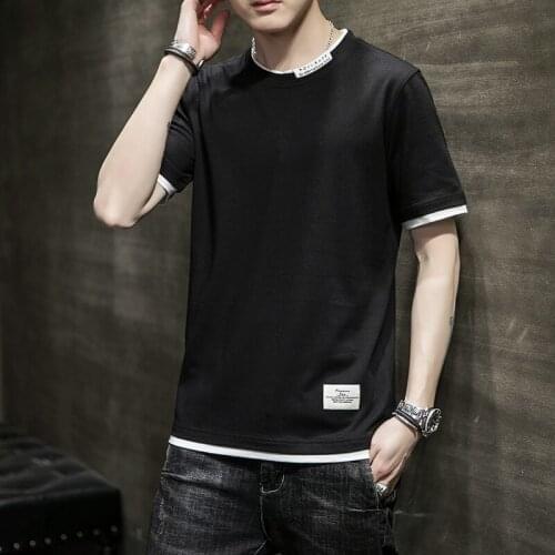 2021 Mens T Shirts Short Sleeve T-shirt Mens Solid Casual Cotton Tee Shirt Summer Clothing 3XL Hot Sale High Quality Fashion