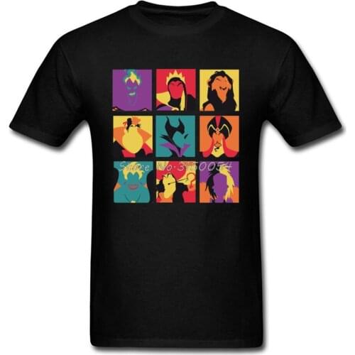 Villains Team Funny Anime T Shirt The Lion King Classic T-Shirt Fashion Print Cartoon Tshirt 3D Print Men Cotton Tees Harajuku