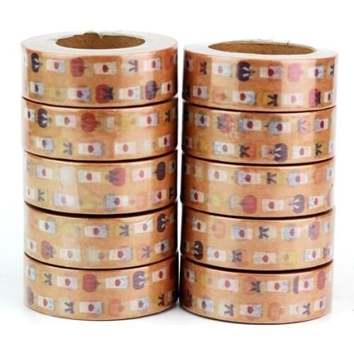 NEW 10pcs/lot Decorative Cute Pumpkin Spice Washi Tapes Paper DIY Scrapbooking Planner Adhesive Masking Tape Kawaii Stationery