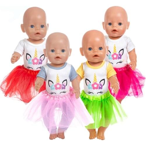 2019 New leisure dress Doll Clothes Fit For 43cm baby Doll clothes reborn Doll Accessories