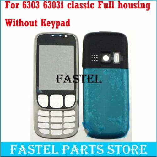 New Full Phone Housing Cover Case+ ( No Keypad ) for Nokia 6303c 6303 classic 6303ci 6303i classic+Tools Free shipping