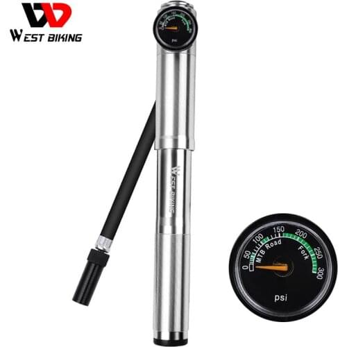 WEST BIKING 89G Portable Mini Bicycle Pump MTB Mountain Bike Pump 160 PSI High Pressure Cycling Hand Air Pump Ball Tire Inflator