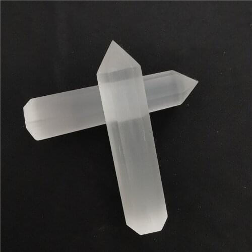 Natural polished selenite tower Spiritual healing crystal gemstones