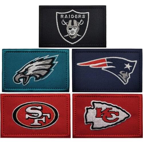Rugby League Vikings Philadelphia Eagles Raiders Embroidery Patches Tactical Applique Badges For Clothes Bag Jacket Supplies