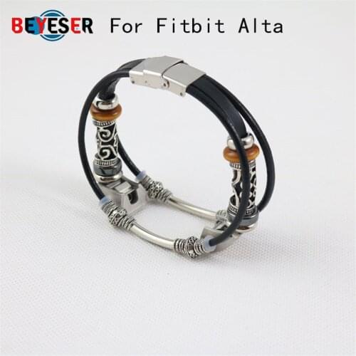 Retro High Quality Replacement Leather Wristband Band Strap Bracelet for Fitbit Alta Alta HR Watchbands Correas de reloj bandje