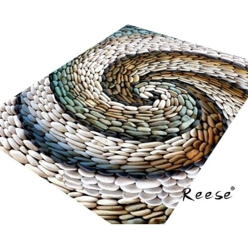Reese Original Print Area Rug Cobblestone Pattern Carpets For Living Room Bathroom Diningroom Easy Clean Antifungal Anti Slip