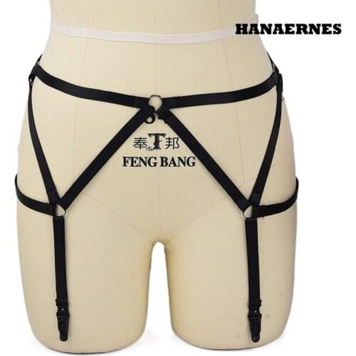 Sexy Black Body Harness Garter Belt Fetish Leg Harness Festival Rave Pole Dance Bondage Lingerie Gothic Fetish Bottom Panties