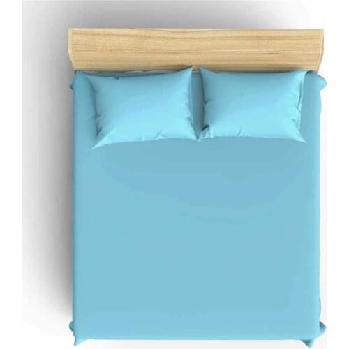 Scrub 100 Cotton Double Bed Fitted Sheets Set Turquoise 248431994