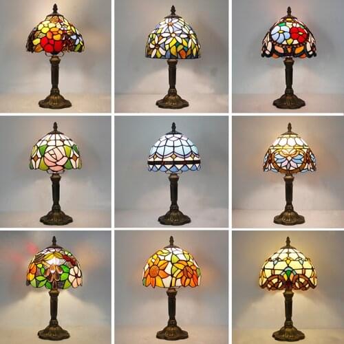 European style modern personality retro bedroom bedside decoration Mediterranean warm living room study table lamp LX111312