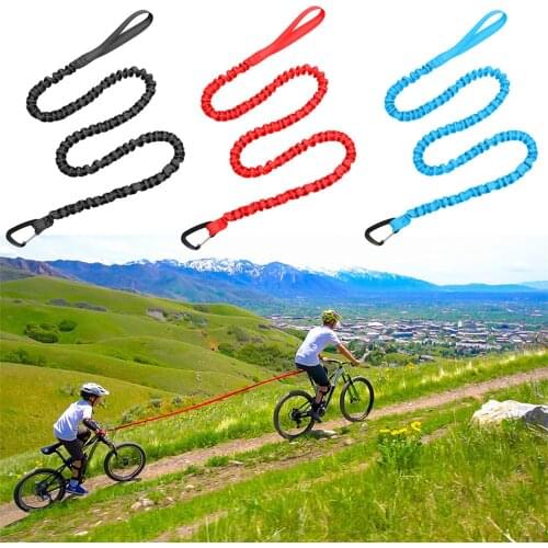 Mountain Bike Traction Rope Elastic Nylon Belt Carabiner Elastic Rope Parent-Child Pull Rope Stretch Draw Strap Accessories
