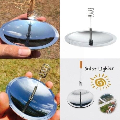 Outdoor Solar Lighter Camping Survival Fire Waterproof Gear Fire Emergency Starter Outdoor Accessories Windproof & Tool Out F3E9