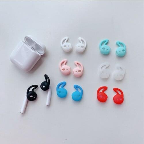 Ultra-thin silicon Anti-lost Non-slip In-ear silicone case headphones Sets cap For Apple Wireless bluetooth headset Airpods 1/2
